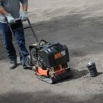 BravePro Forward Plate Compactor | 16 In. | Tank and Wheel Kit | Honda GX160 - working-component detail
