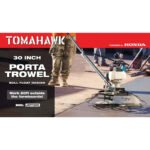 30" Portable Honda Concrete Power Trowel with 18ft Bull Float Handle GX35 - handle detail