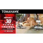 30" Portable Honda Concrete Power Trowel with 18ft Bull Float Handle GX35 - handle detail