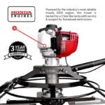 30" Portable Honda Concrete Power Trowel with 18ft Bull Float Handle GX35 - handle detail
