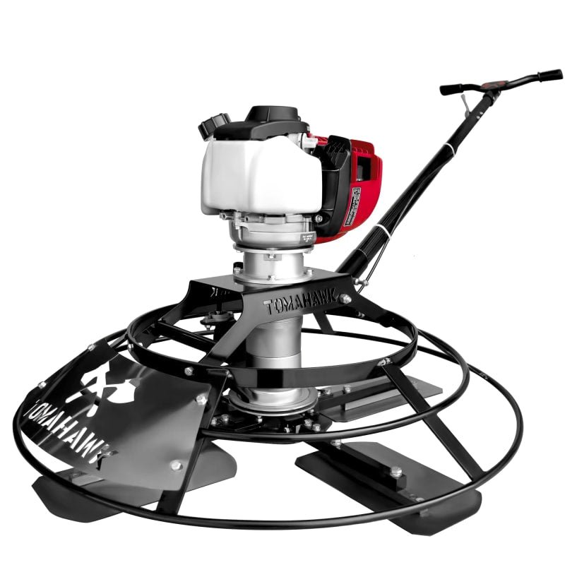 30" Portable Honda Concrete Power Trowel with 18ft Bull Float Handle GX35 - handle detail