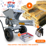 MudMixer Evolution 3225 Continuous Concrete Mixer - 4th of July Bundle | FREE Hopper, FREE Gloves & FREE 1,200 lbs Quikrete
