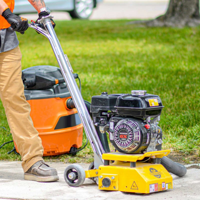 8" Gas Concrete Scarifier Planer Grinder with 5.5 HP Honda Engine Blade Bundle - Image 2
