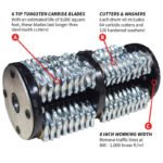 8" Gas Concrete Scarifier Planer Grinder with 5.5 HP Honda Engine Blade Bundle - Image 5