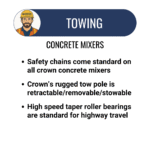 9 Cu Ft Concrete Mixer | Crown | Steel Drum | Baldor Electric | Towable - detail view 4