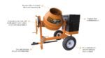 7 Cu Ft Concrete Mixer | Brave | Steel Drum | Honda Gas | Towable - Image 2