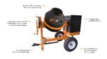 9 Cu Ft Concrete Mixer | Brave | Poly Drum | Honda Gas | Towable - Image 2
