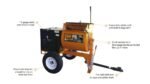Brave Mortar Mixer | 6 Cu. Ft. Steel Drum | Honda GX239 Gas - Image 2