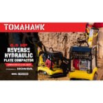 Tomahawk 6.5 HP Honda Reverse Hydraulic Plate Compactor for Soil, Aggregate, Cohesive Compaction - in-use view