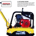 Tomahawk 6.5 HP Honda Reverse Hydraulic Plate Compactor for Soil, Aggregate, Cohesive Compaction - in-use view