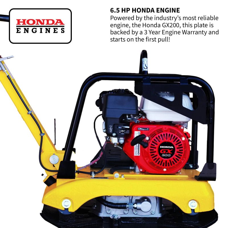 Tomahawk 6.5 HP Honda Reverse Hydraulic Plate Compactor for Soil, Aggregate, Cohesive Compaction - in-use view