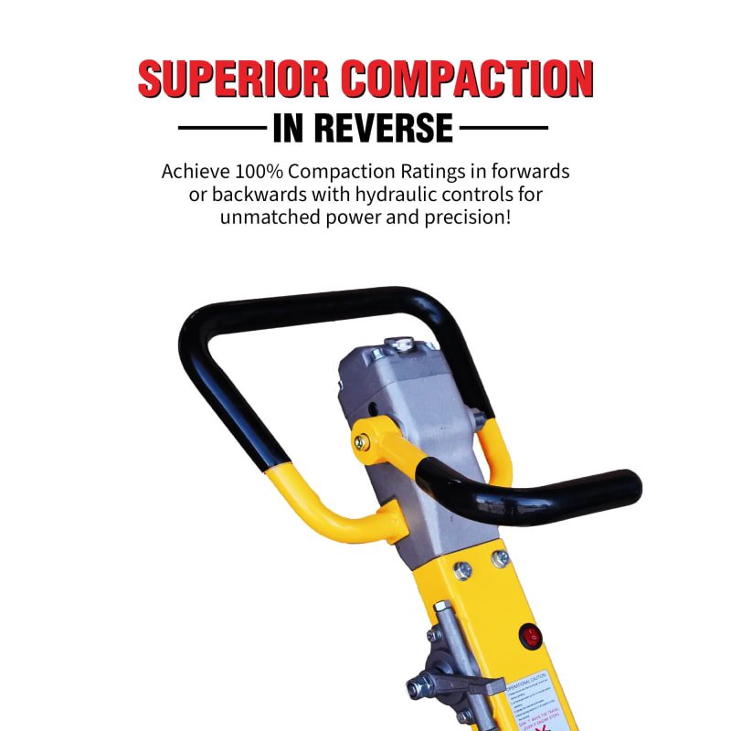 Tomahawk 6.5 HP Honda Reverse Hydraulic Plate Compactor for Soil, Aggregate, Cohesive Compaction - in-use view