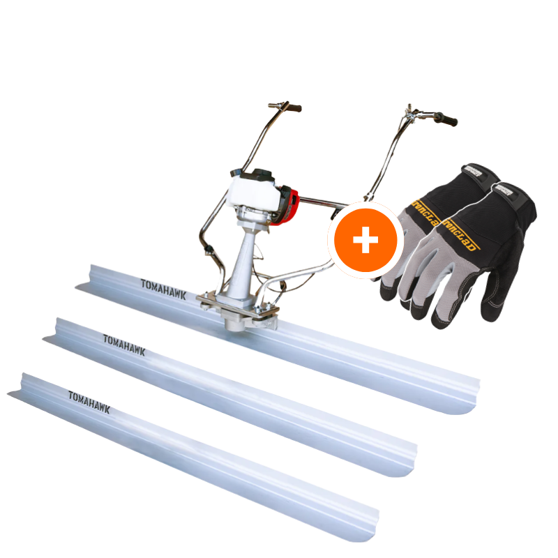Tomahawk PRO Series Honda Concrete Power Screed Three Magnesium Blade Bundle (Choose 3 Boards) - working-component detail