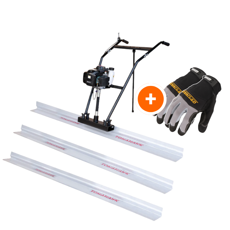 Tomahawk Power Concrete Screed Three Aluminum Blade Bundle (Choose 3 Boards) - working-component detail