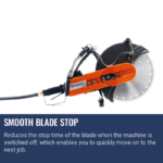 Husqvarna K40 Disc Cutter - Air Powered - working-component detail