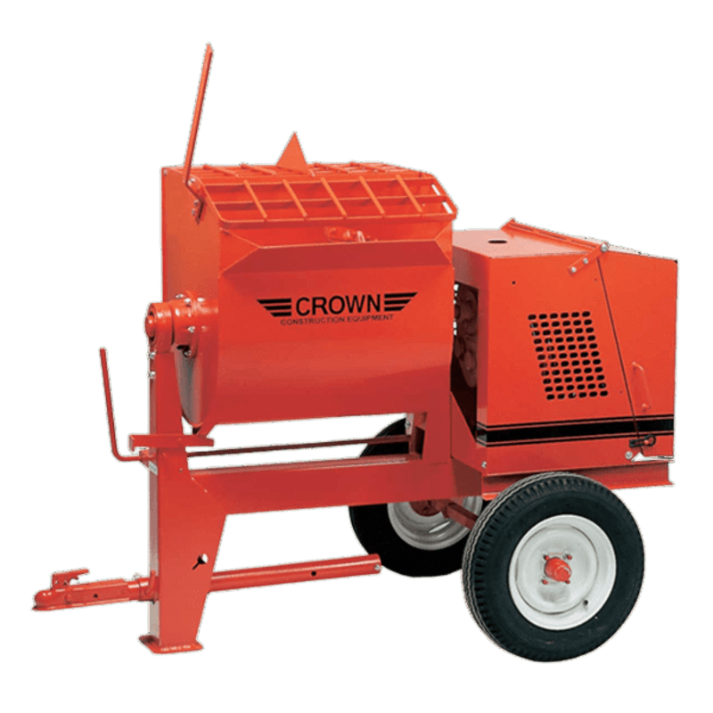 best-mortar-mixer-crown-construction-equipment-609715.png 6 Cu Ft Mortar/Plaster Mixer Baldor Electric Motor | Highway Towable - Image 1