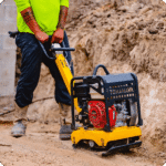 Reversible Plate Compactor - Honda GX160 - 5.5 HP - 3,500 lbs/ft_ W/ Free Vibration Impact Ironclad Gloves - Image 5