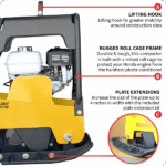 Reversible Plate Compactor - Honda GX200 - 6.5 HP - 7,000 lbs/ft_ - detail view 7
