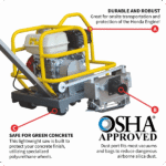 Soft Cut Concrete Saw – 6" Blade, 1 3/16" Depth, 3.5HP Engine - detail view 4