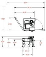 Diamond Products CC150XL-EE First-Cut Concrete Saw True Early Entry Series 6in Honda GX160 Engine 4.8HP - Image 4