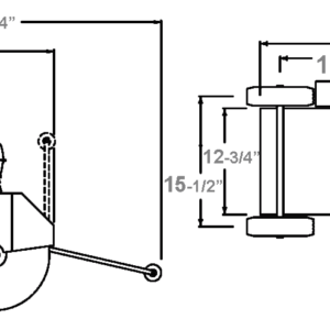 Walk-Behind Saw - Core Cut CC1300XL - Honda - 18" Blade - dimensions diagram