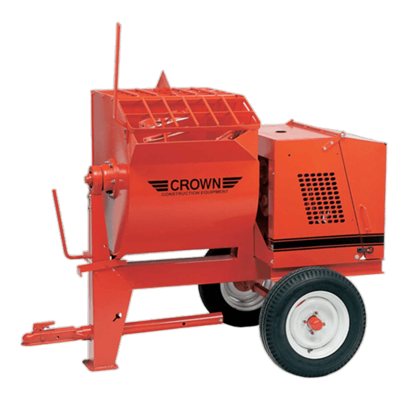 gas-powered-mortar-mixer-for-sale-crown-construction-equipment-609927.png 9 Cu Ft Mortar/Plaster Mixer Honda Gas Engine | Highway Towable - Image 1