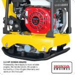 Reversible Plate Compactor - Honda GX160 - 5.5 HP - 3,500 lbs/ft_ W/ Free Vibration Impact Ironclad Gloves - Image 6