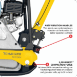 Reversible Plate Compactor - Honda GX160 - 5.5 HP - 3,500 lbs/ft_ W/ Free Vibration Impact Ironclad Gloves - Image 10