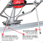 Tomahawk Power Screed - TVSA-H PRO Series Honda Engine - Choose a Blade W/ Free Vibration Impact Ironclad Gloves - Image 7
