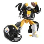 Rovinta Transformers NFL Pittsburgh Steelers Steelsmash action figure with helmet and football