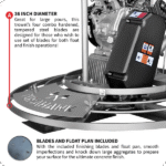 Power Trowel - 36" - Honda 9Hp - 160 Rpm - Fast Pitch - Image 5