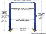 Atlas® Platinum PVL10 ALI Certified Adj Height 2 Post Lift 10,000 lbs w/Ext Kit - Image 7