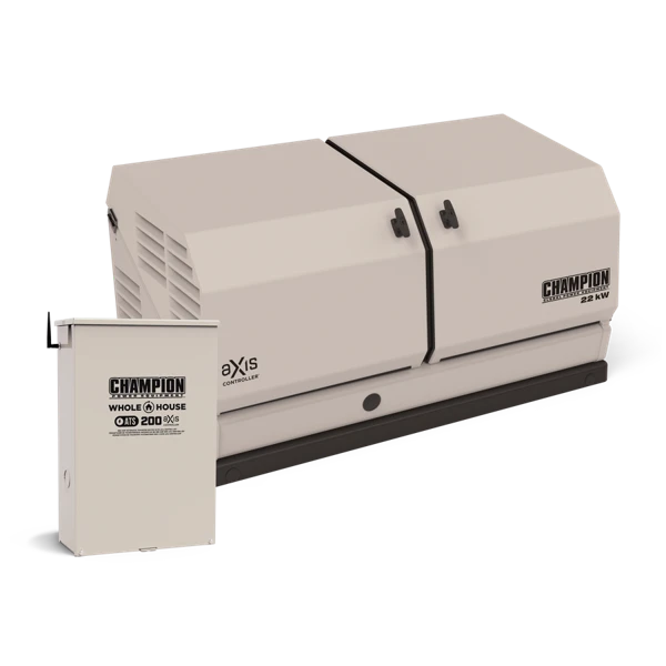 201222__16459.1703022303.webp Champion 201222 22kW aXis Generator with 200A SE Transfer Switch - Image 1
