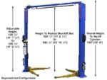 Atlas® Platinum PVL10 ALI Certified Adj Height 2 Post Lift 10,000 lbs w/Ext Kit - Image 8