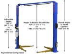 Atlas® Platinum PVL-10 ALI Certified Adj Height 2 Post Lift 10,000 lbs - Image 8