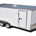 CY230 Cynergy 7x16 Enlcosed Trailer TA White W/ Racks