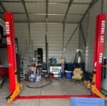 Katool KT-H100 Symmetric 2 Post Floor Plate Car Lift 10,000 lbs - Red - Image 5