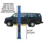 Atlas® PV12PX-3 Adj Height Ex-Wide/Ex-Tall 2 Post Lift 12,000 lbs w/3-Stage Arms - Image 3