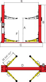 AMGO® Hydraulics BP-10 Super-Symmetric Floor Base-Plate 2 Post Lift 10,000 lbs ~ ONLY Ships from CA - Image 2