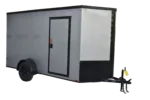 CY205 Cynergy 6x12 Enclosed Trailer SA Silver Blackout 81"