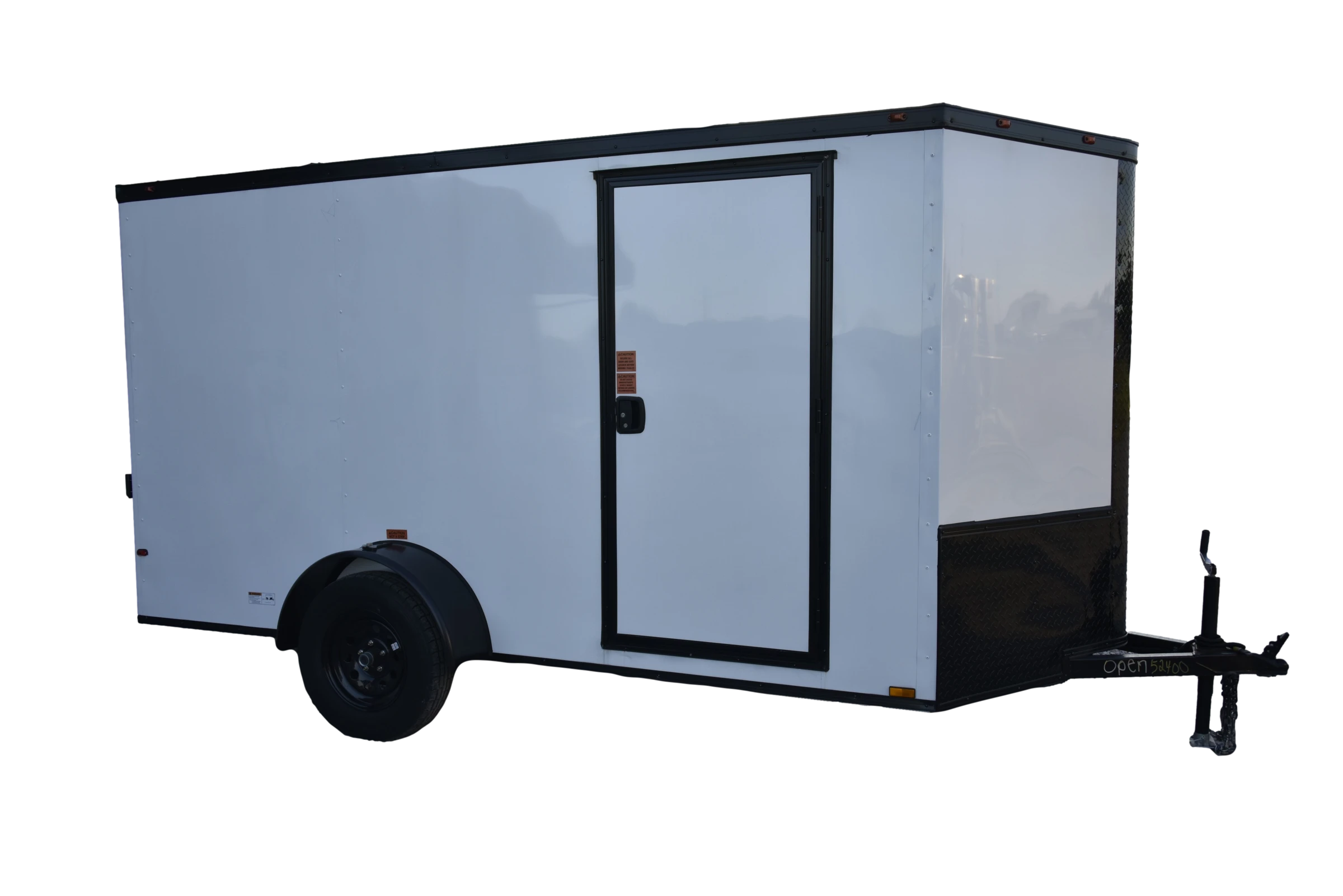 CY251.webp CY251 Cynergy 6x12 Enclosed Trailer SA White Blackout - Image 1