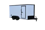 FR255 Freedom 7x14 Enclosed Trailer TA White Blackout 84"