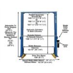 Atlas® PV12PX-3 Adj Height Ex-Wide/Ex-Tall 2 Post Lift 12,000 lbs w/3-Stage Arms - Image 4