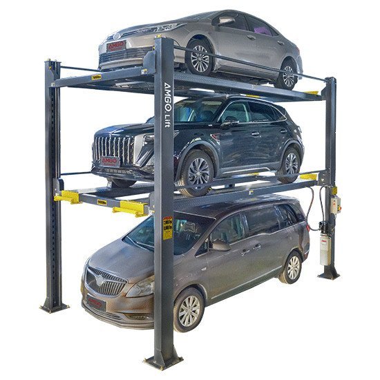 f1eb0fb2-52d5-40b6-a2f0-23ed277cc2a4_4097X__04262.1774373330.jpg AMGO® Hydraulics 4097X Triple Parking Lift 7000 & 9,000lbs - Image 1